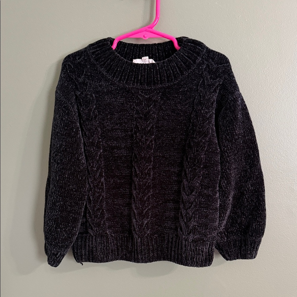 Jessica Simpson Black Cable Knit Sweater - 5/6